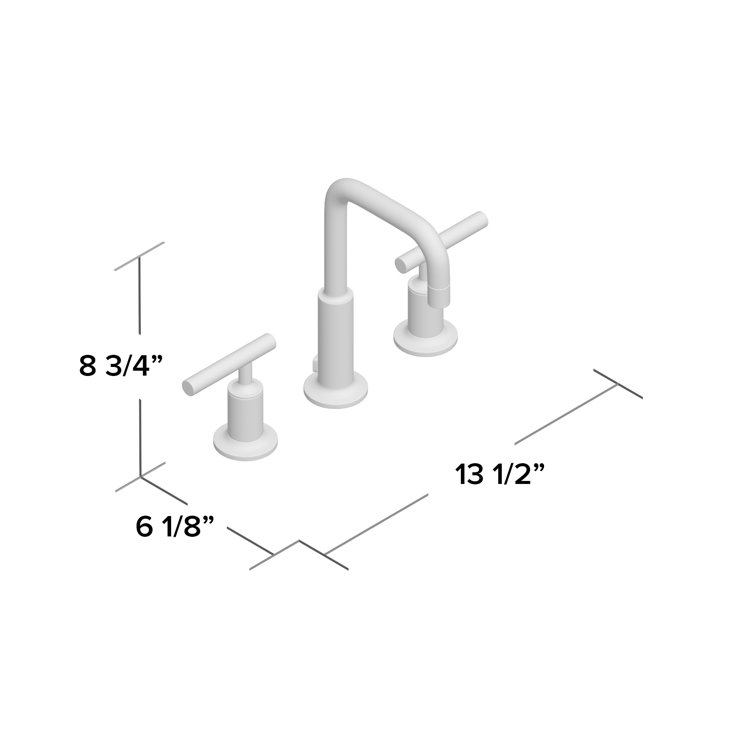 Purist Brushed Bronze Widespread Bathroom Faucet with Drain Assembly