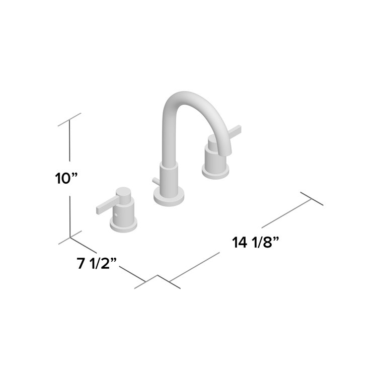 Modern Elegance 8-16" Widespread Polished Nickel Bathroom Faucet