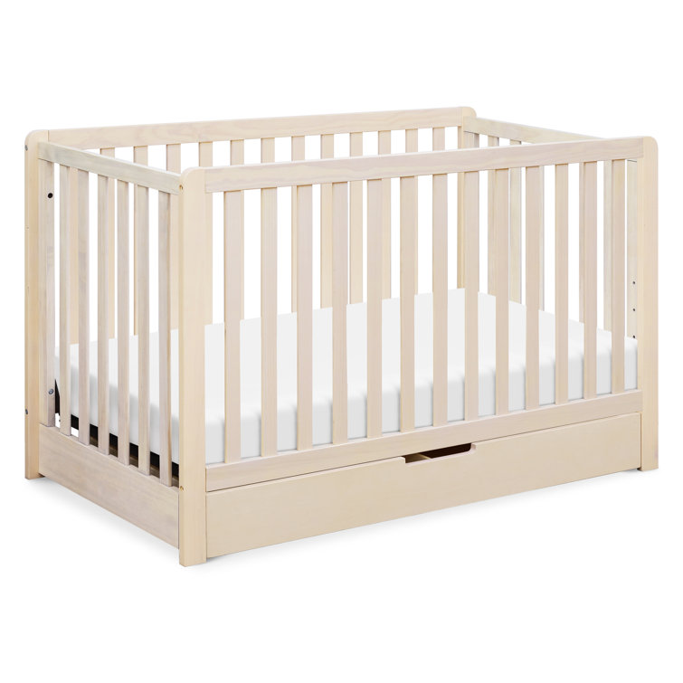 Washed Natural Pine 4-in-1 Convertible Crib with Storage