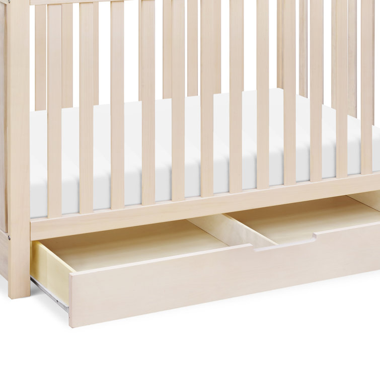 Washed Natural Pine 4-in-1 Convertible Crib with Storage