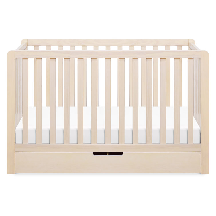 Washed Natural Pine 4-in-1 Convertible Crib with Storage