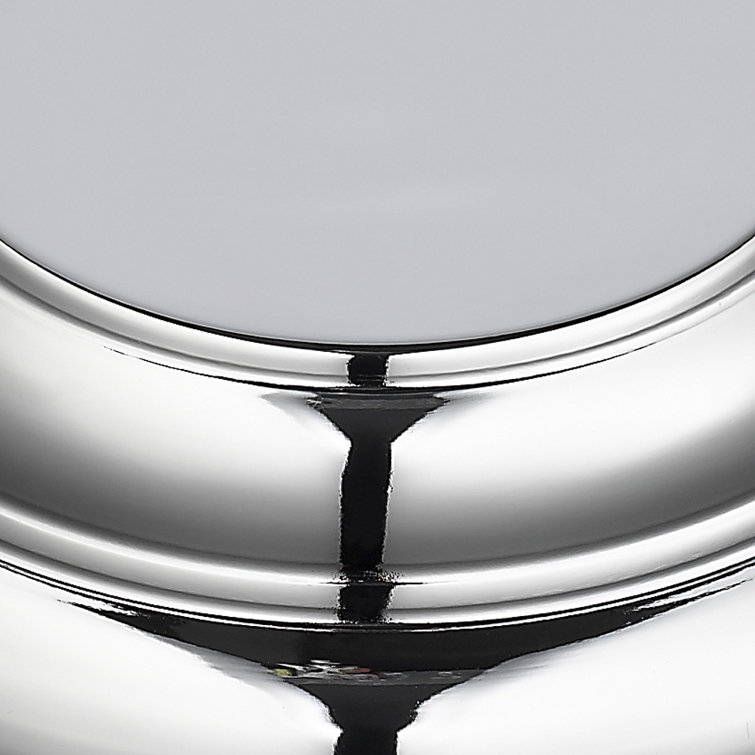 White and Chrome Glass Dome Pendant Light