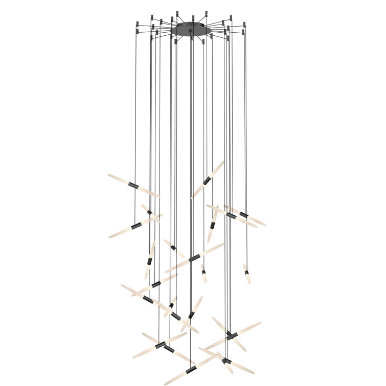 Ballet 48.5'' Satin Black Modern LED Cluster Pendant