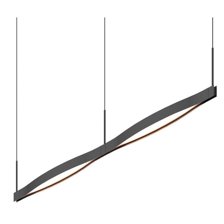 Satin Black Aluminum LED Kitchen Island Pendant