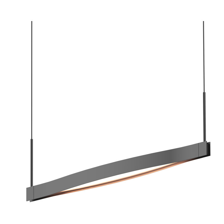 Satin Black Aluminum LED Kitchen Island Pendant Light