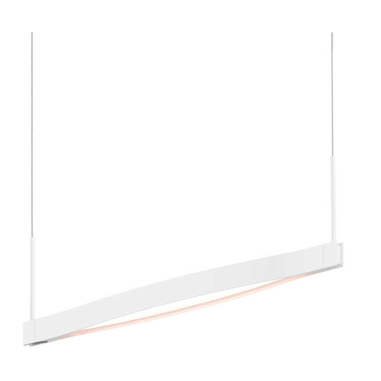 Satin White 28" Aluminum LED Pendant Light