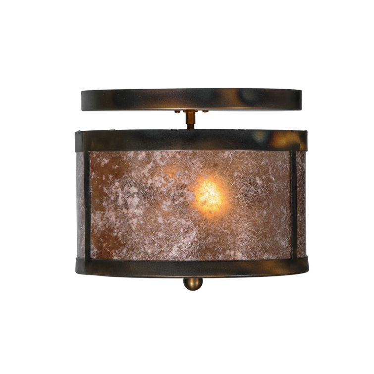 Smythe Craftsman 2-Light Silver Mica Flush Mount