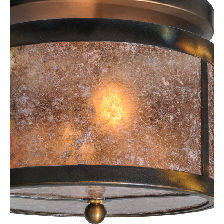 Smythe Craftsman 2-Light Silver Mica Flush Mount