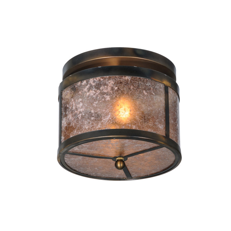 Smythe Craftsman 2-Light Silver Mica Flush Mount