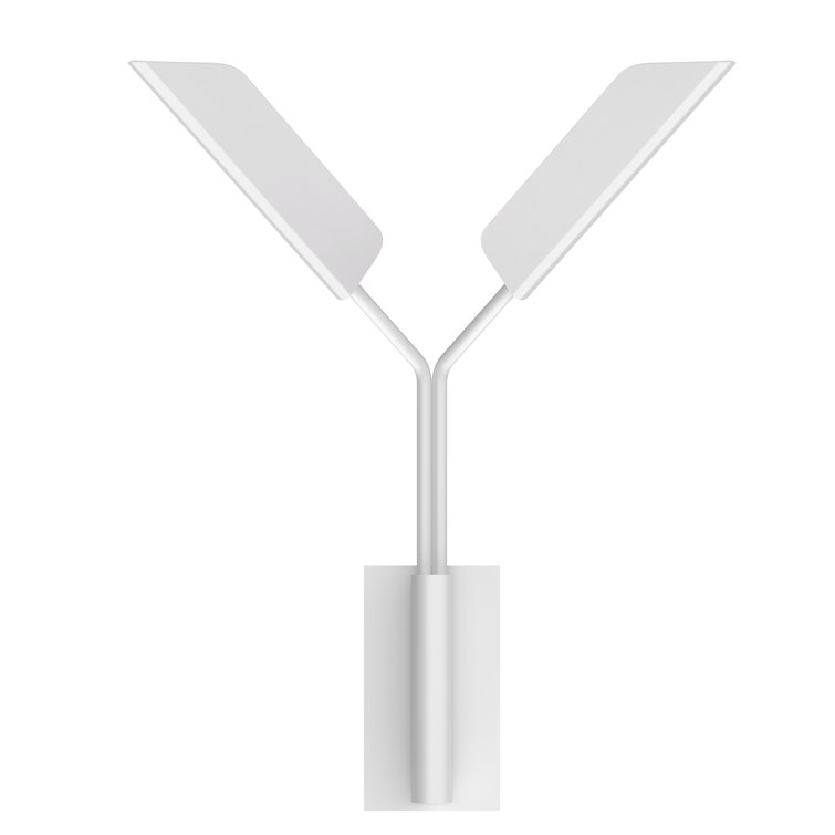 Satin White Leaf Aluminum LED Dimmable Wall Sconce