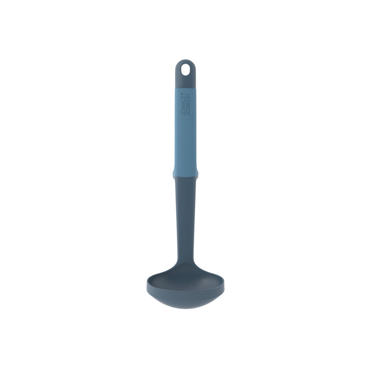 Sky Blue Nylon and Silicone 6-Piece Utensil Set with Rotating Stand