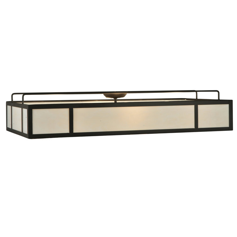 Bronze Globe 6-Light LED Semi Flush Mount for Indoor/Outdoor