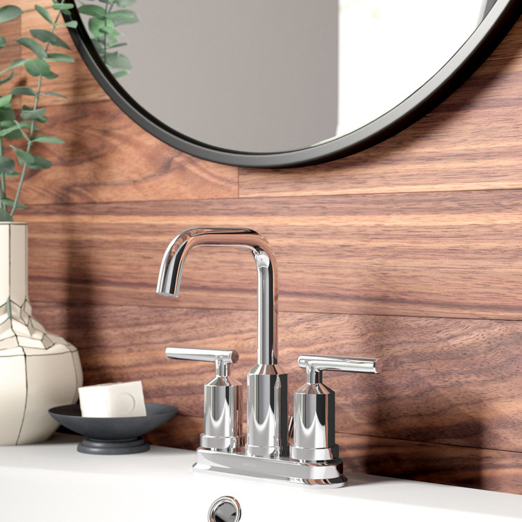 Gibson Chrome Two-Handle Centerset High Arc Bathroom Faucet