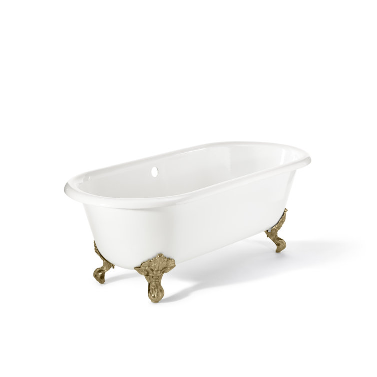 Regal 70'' White Cast Iron Clawfoot Freestanding Bathtub
