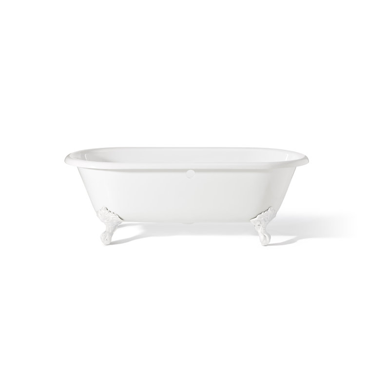 Regal 70'' White Cast Iron Clawfoot Freestanding Bathtub
