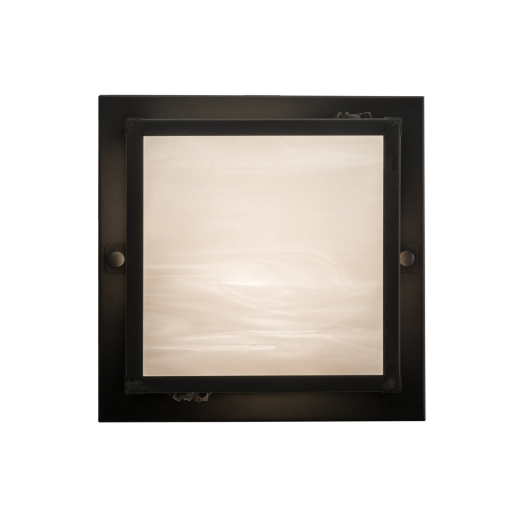 Hyde Park 6" Brown Glass Spider Web Flush Mount Light