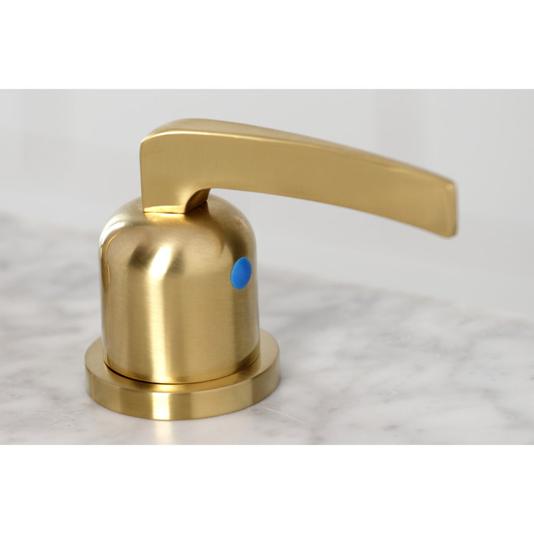 Centurion 11" Brushed Brass Widespread Bathroom Faucet with Pop-Up Drain