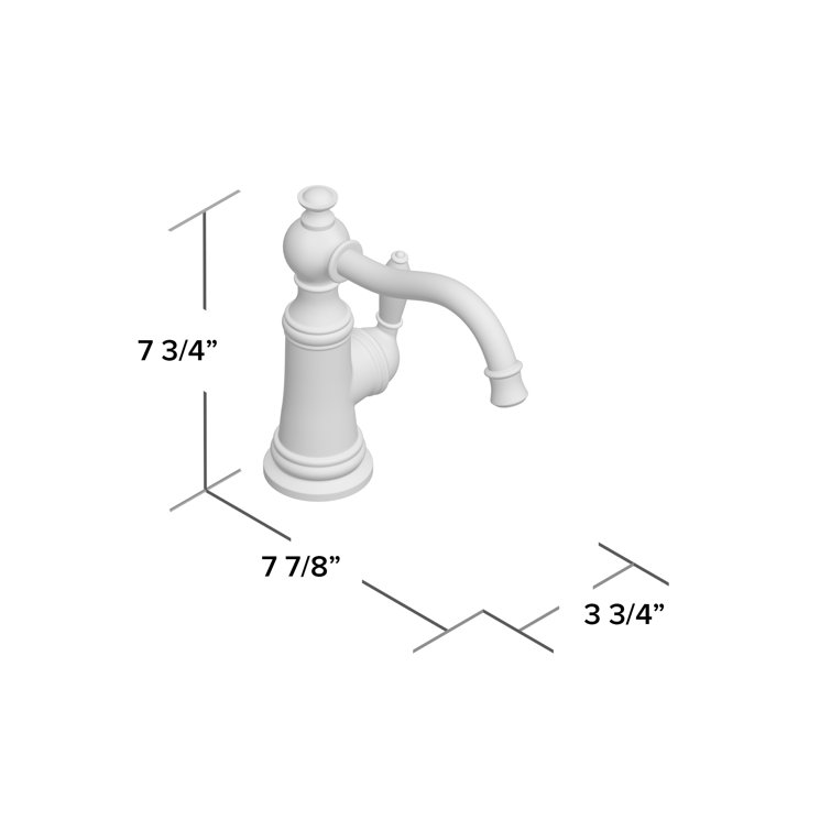 Polished Nickel Single Handle Bathroom Faucet with Drain Assembly