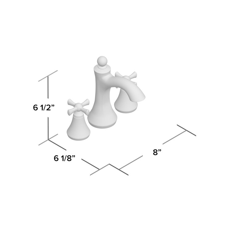 Chrome Modern Widespread Two-Handle Bathroom Faucet