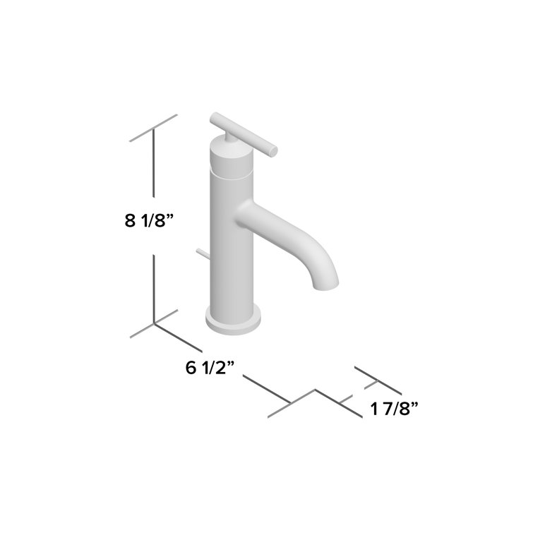 Sleek Modern Chrome Single-Handle 8'' Bathroom Faucet