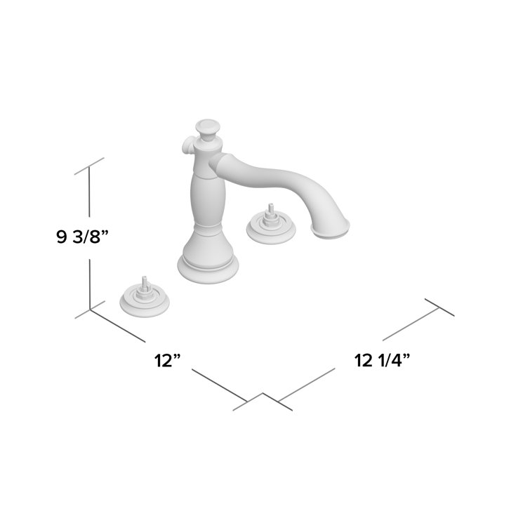 Cassidy Chrome 2-Handle Deck-Mount Roman Tub Faucet Trim Kit
