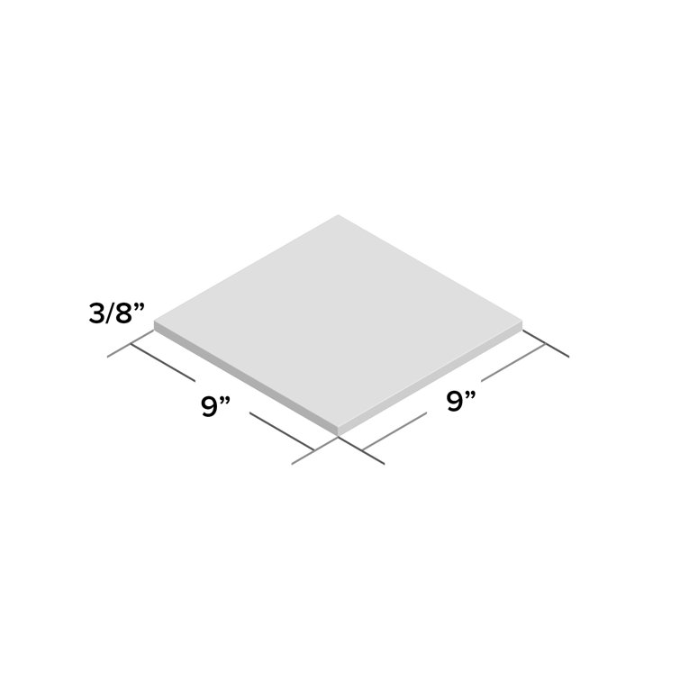 Anabella 9" x 9" Matte Green and White Porcelain Tile