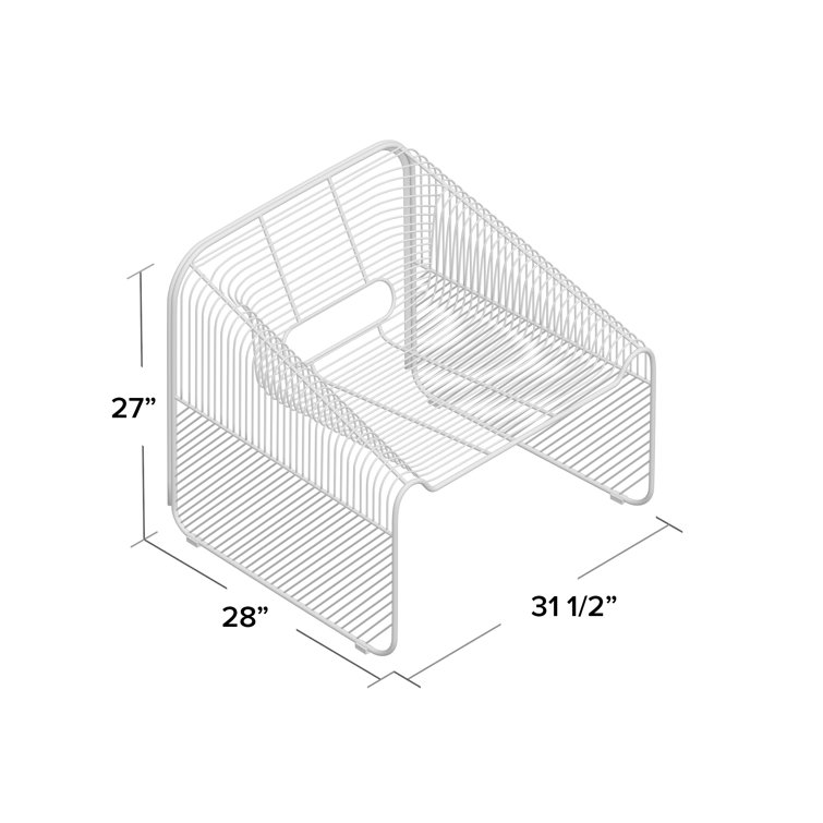 White Wire Frame Outdoor Lounge Chair
