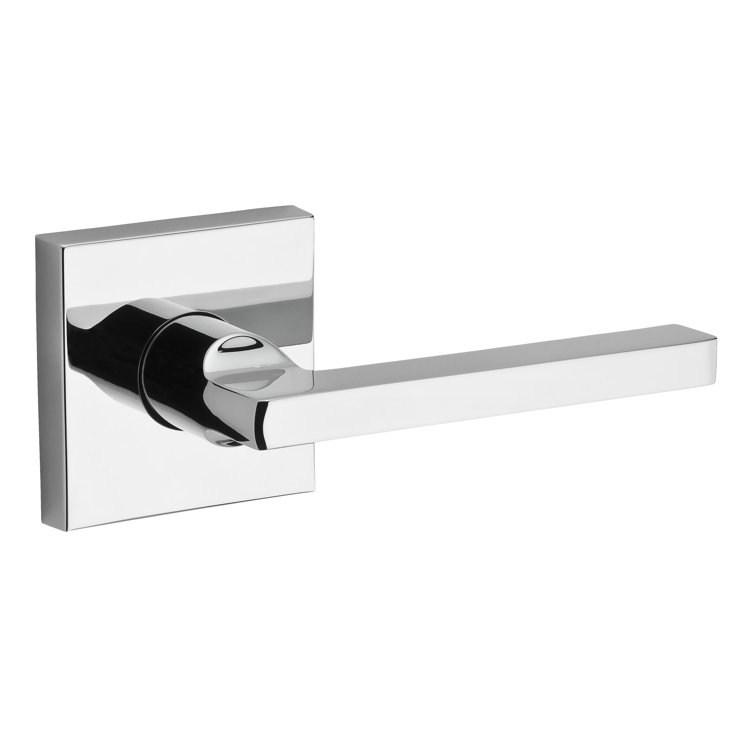 Polished Chrome Brass Half Dummy Door Lever with Square Rose