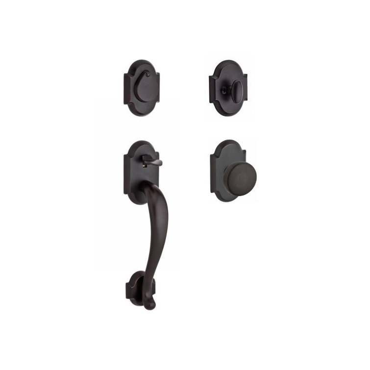 Adirondack Dark Bronze Solid Brass Single Cylinder Handleset