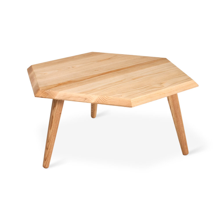 Ash Natural Hexagonal Solid Wood Metric Coffee Table