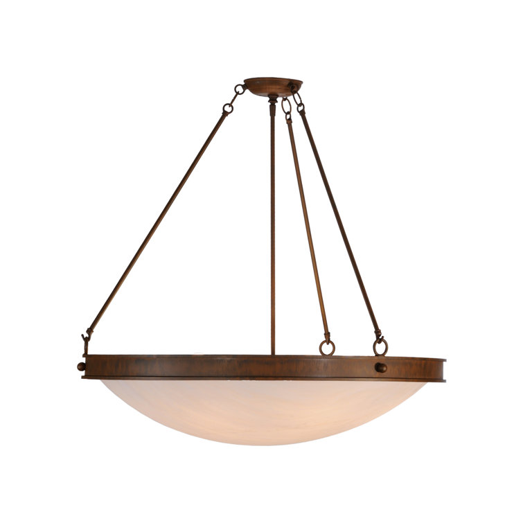 Dionne Rustic Iron 6-Light LED Brown Pendant for Indoor/Outdoor
