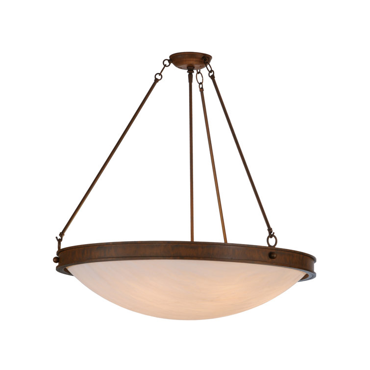 Dionne Rustic Iron 6-Light LED Brown Pendant for Indoor/Outdoor