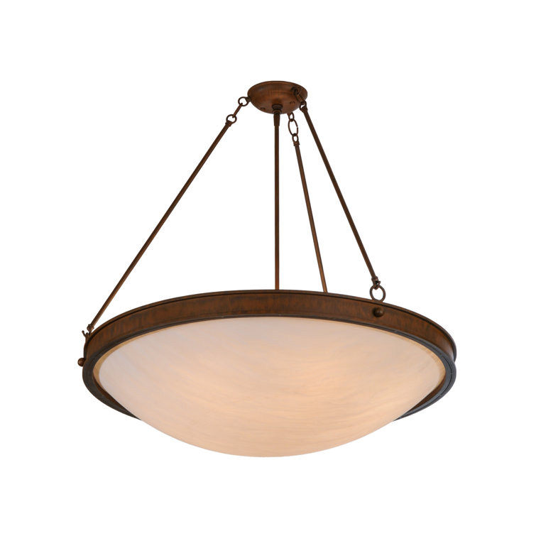 Dionne Rustic Iron 6-Light LED Brown Pendant for Indoor/Outdoor