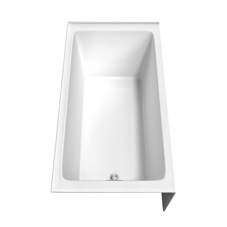 Grayley 32" White Acrylic Alcove Bathtub with Chrome Trim