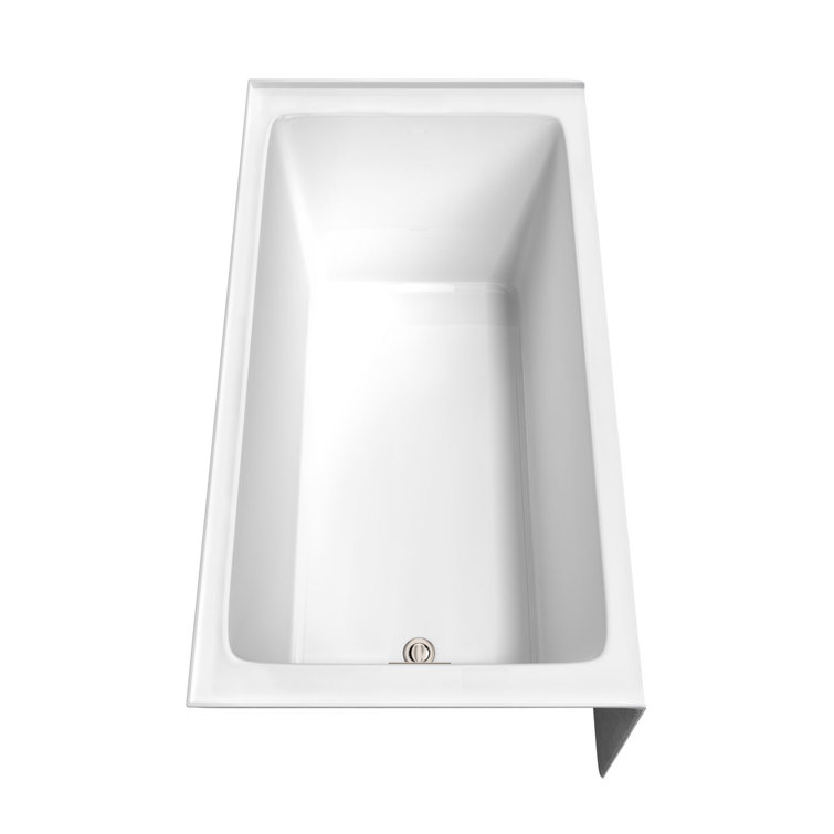 Grayley 60'' White Acrylic Alcove Soaking Bathtub