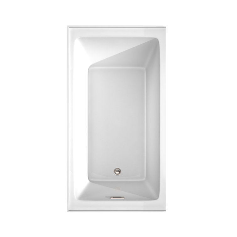 Grayley 60'' White Acrylic Alcove Soaking Bathtub