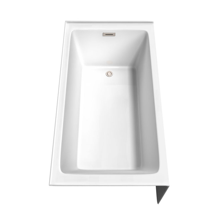 Grayley 60'' White Acrylic Alcove Soaking Bathtub