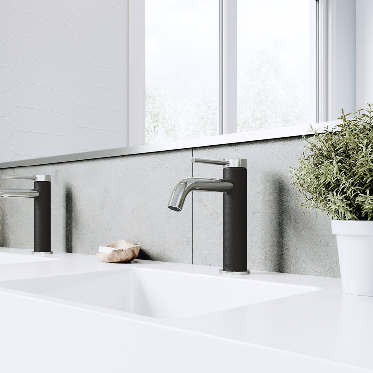 Madison 8" Black and Chrome Single Handle Bathroom Faucet