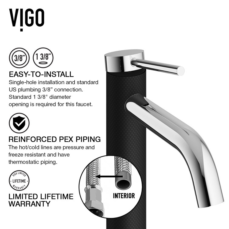 Madison 8" Black and Chrome Single Handle Bathroom Faucet