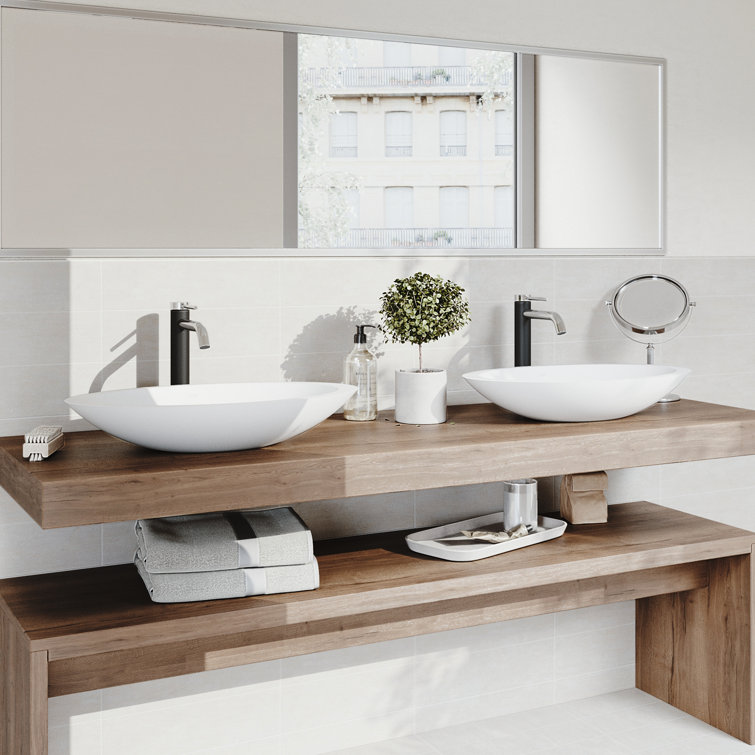 Lexington Chrome Single-Hole Vessel Bathroom Faucet with Carbon Fiber