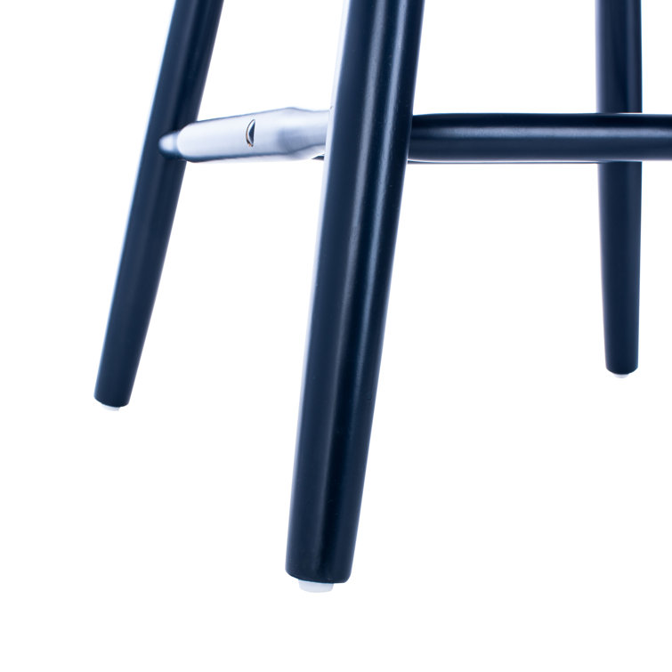 Navy Oak Windsor Back Solid Wood Side Chair Set