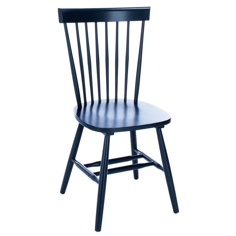 Navy Oak Windsor Back Solid Wood Side Chair Set