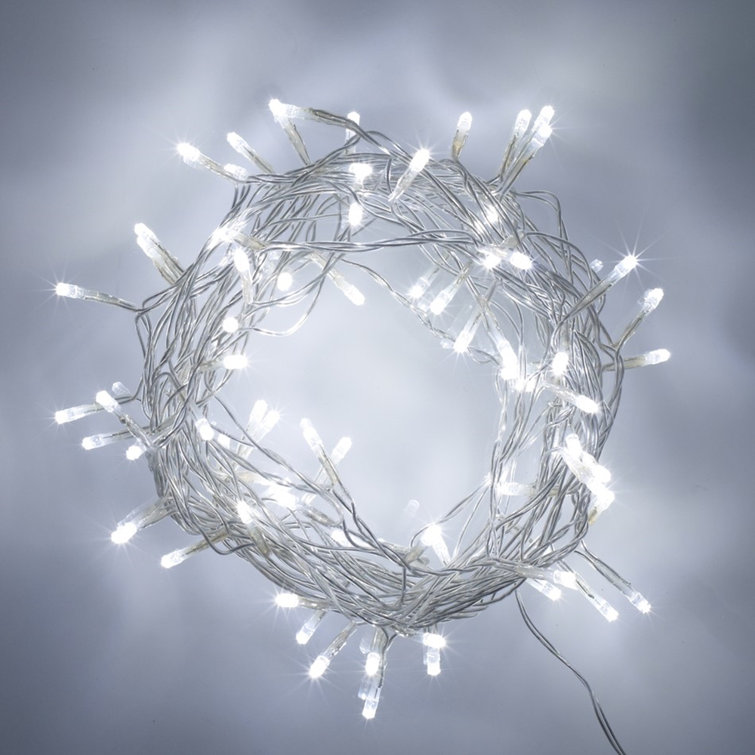 32' Warm White LED Battery Powered Outdoor Fairy String Lights