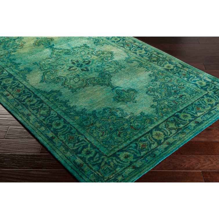 Hand Tufted Blue Wool Rectangular Area Rug