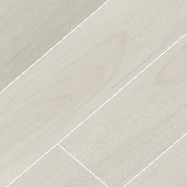 Blanca 10" x 40" Matte Porcelain Wood Look Tile