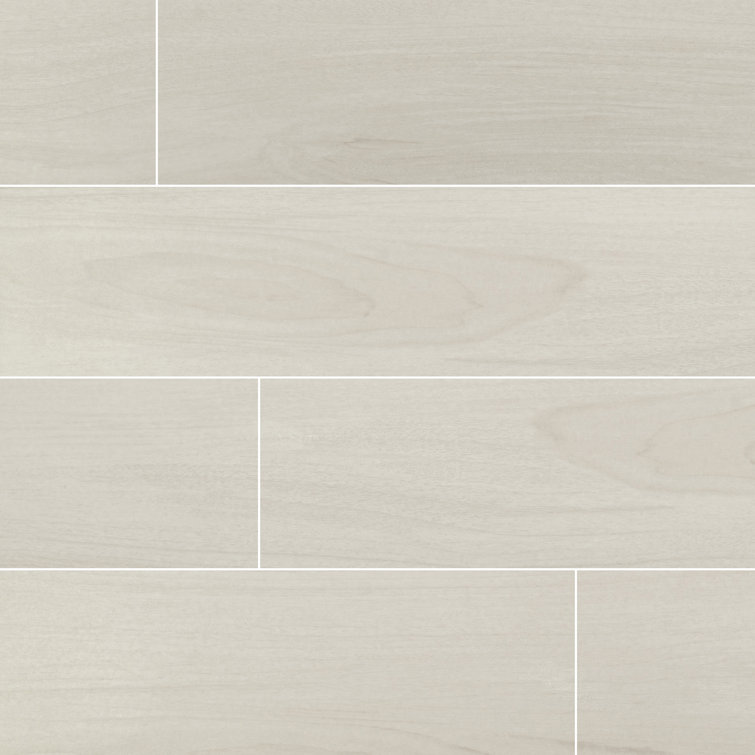 Blanca 10" x 40" Matte Porcelain Wood Look Tile