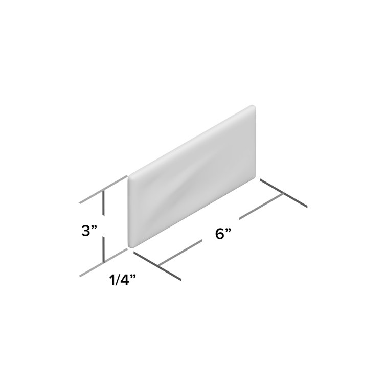 Whisper White Glossy 3x6 Ceramic Subway Tile