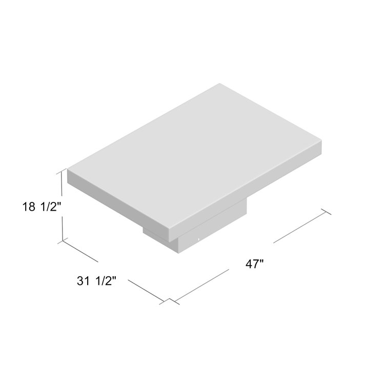 Arely 47'' Gray Industrial Concrete Rectangular Coffee Table