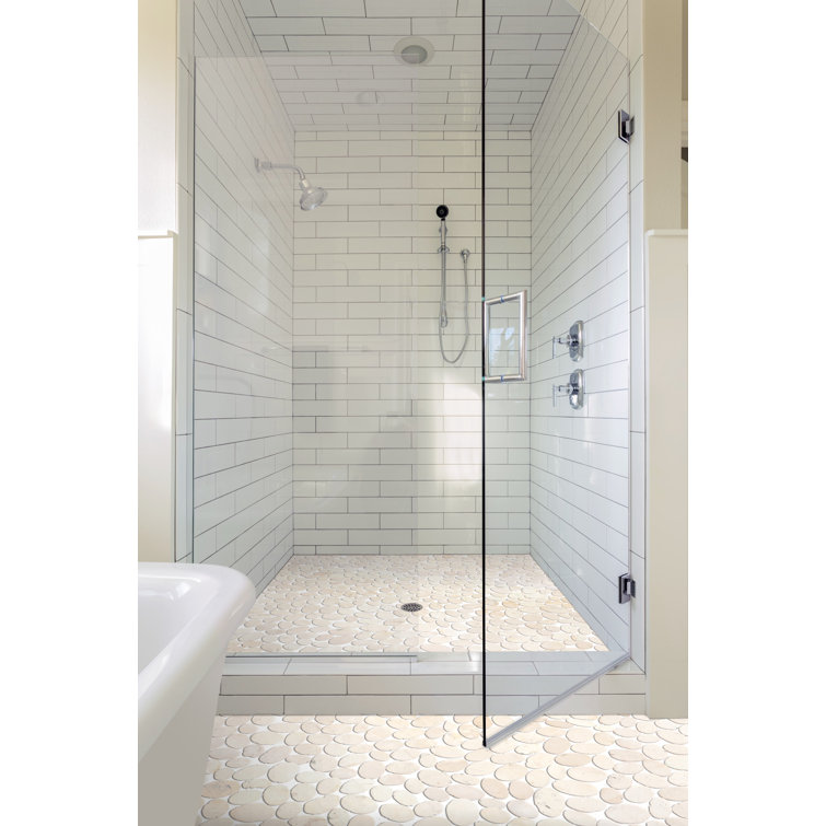White Tumbled Marble Pebble Mosaic Tile for Floors and Walls