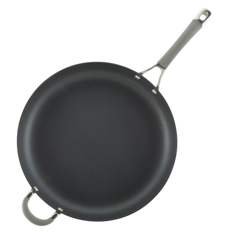 Circulon Gray 14" Hard-Anodized Nonstick Frying Pan with Helper Handle